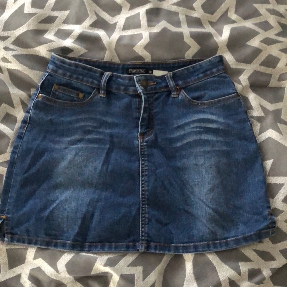 Jean mini skirt